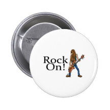 Rock On! Pinback Button