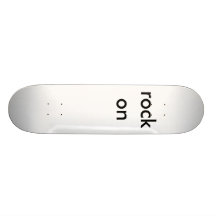 rock on skate deck
