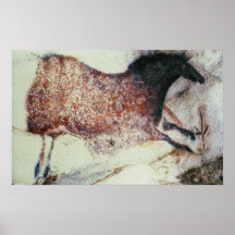 Rock painting of a galloping horse, c.17000 BC Poster