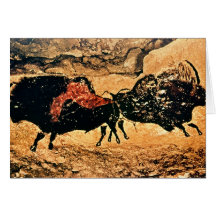 Rock painting of bison, c.17000 BC Cards