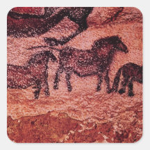 Rock painting of tarpans , c.17000 BC Stickers