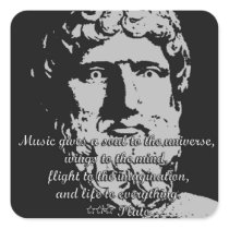 Rock Quotes - Plato Sticker