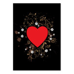Rock & Roll Grungy Heart (Red/Brown) Business Card