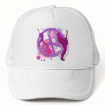 ROCK & ROLL RETRO PEACE SIGN MESH HATS