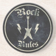 Rock Rules !! Drink Coasters