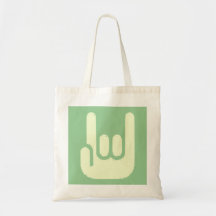 rock sign canvas bag