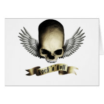 rock skull grußkarte