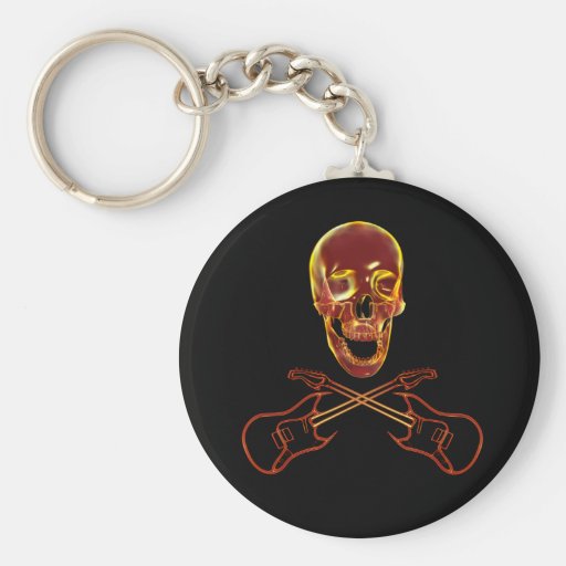 Rock Skull Key Chain