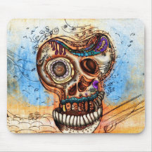 Rock Skull Mouse Pad