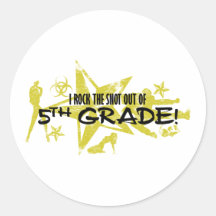 Rock Snot - 5th Grade Round Stickers