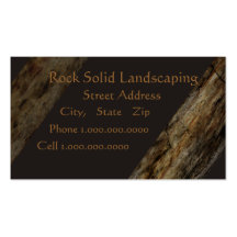 Rock Solid Landscaping Business Card Template