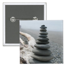Rock Stack Pinback Button
