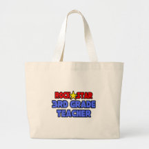 Rock Star 3rd Grade Teacher Tote Bag