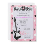 ROCK STAR 5x7 Pink Rocker Birthday Invitation