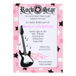 ROCK STAR 5x7 Pink Rocker Birthday Invitation