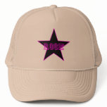 Rock Star Beige Mesh Cap Trucker Hats