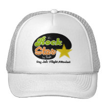 Rock Star By Night - Day Job Flight Attendant Mesh Hat