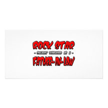 Rock Star...Father-In-Law Photo Card Template