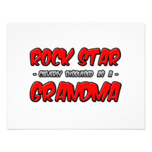 Rock Star...Grandma Custom Invitations