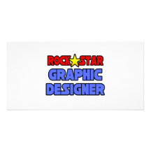 Rock Star Graphic Designer Photo Card Template