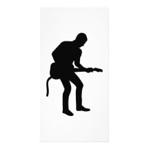 Rock star guitarist photo card