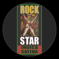 ROCK STAR INDICA SATIVA stickers