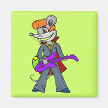 Rock Star Mouse Fridge Magnet