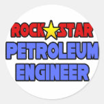Rock Star Petroleum Engineer Round Sticker