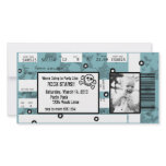 Rock Star Ticket Invitation or Thank You Card photo cards