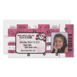 Rock Star Ticket Invitation or Thank You Card Picture Card