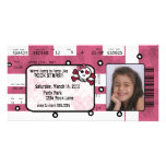 Rock Star Ticket Invitation or Thank You Card Picture Card