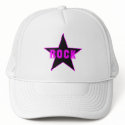 Rock Star White Trucker's Hat, Mesh Hat