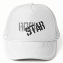 Rock Star White Trucker's Hat, Mesh Hat
