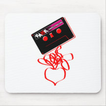 Rock Tape Love - Emo Music Cassette Rock Heart Mouse Pads