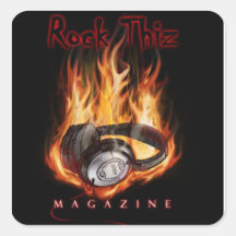 Rock Thiz Magazine Headphone & Fire Stickers
