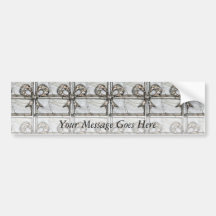 Rock Tiles With Bows Bumper Stickers