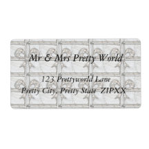 Rock Tiles With Bows Shipping Labels