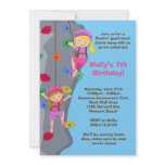 Rock Wall Climbing Birthday Party Invitation