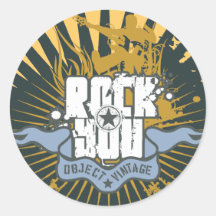 Rock You Tshirts and Gifts Round Stickers