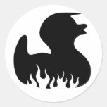 Rockabilly Duck Round Sticker