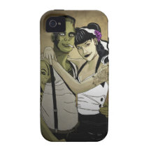 Rockabilly Frank and Bride iPhone 4 Case