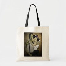 Rockabilly Frank and Bride Tote Bags