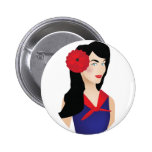 rockabilly girl pin