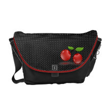 Rockabilly Polka Dot Cherry Messanger Bags Messenger Bags