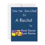 Rockabilly Upright Bass Player Goofing Around Personalized Invitations