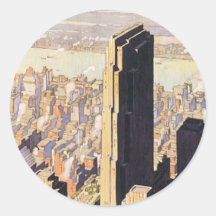 Rockefeller Centre New York Round Sticker