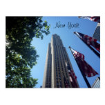 rockefeller flags ny post card