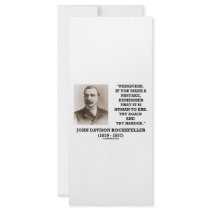 Rockefeller Persevere It Is Human To Err Try Again Customized Rack Card