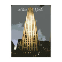 Rockefeller Plaza Postcard