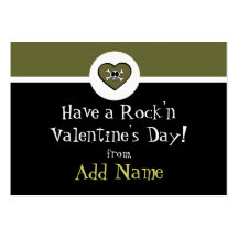 Rocker Boy Funky Valentine Business Card